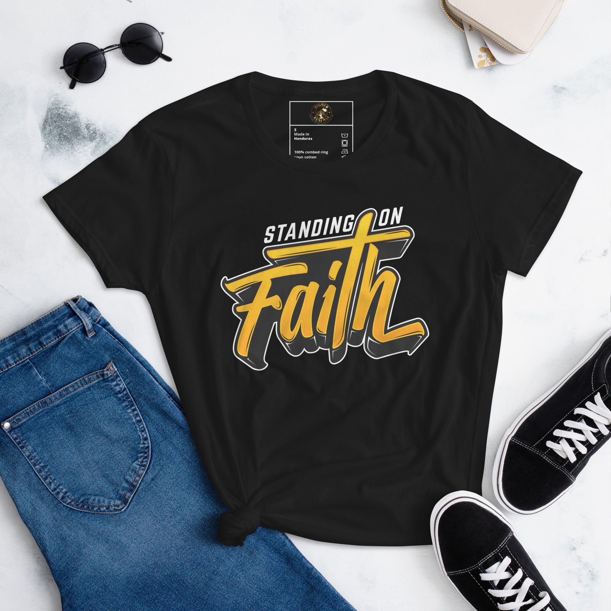 Women's Standing On Faith fitted short sleeve t-shirt