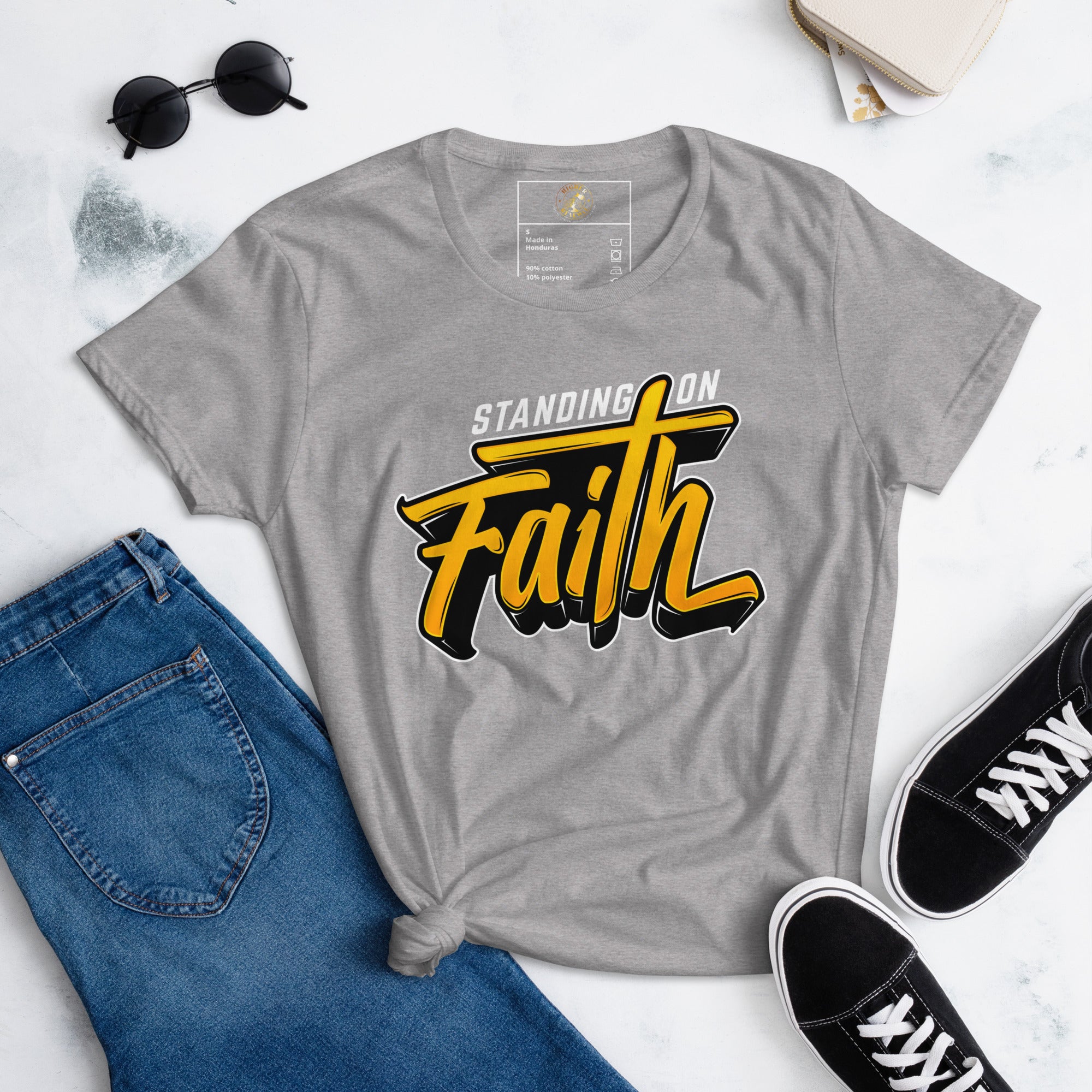 Women's Standing On Faith fitted short sleeve t-shirt