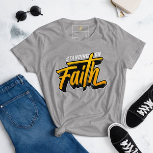 Women's Standing On Faith fitted short sleeve t-shirt