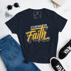 Women's Standing On Faith fitted short sleeve t-shirt